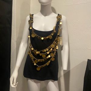 Givenchy metal coin chain tank top, new with tags